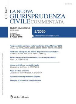 La Nuova Giurisprudenza Civile Commentata – Marzo-Aprile 2020