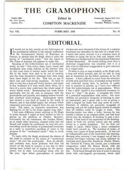 Gramophone – February 1930