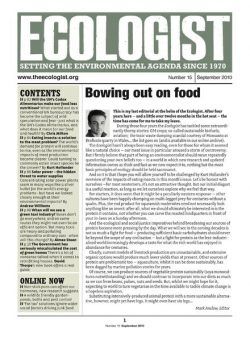Resurgence & Ecologist – Ecologist Newsletter 15 – Sep 2010