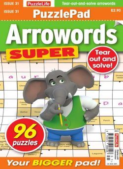 PuzzleLife PuzzlePad Arrowords Super – Issue 31 – October 2020