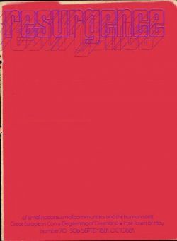 Resurgence & Ecologist – Resurgence 70 – September-October 1978
