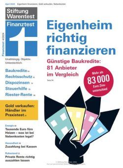 Stiftung Warentest Finanztest – April 2024