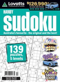 Lovatts Handy Sudoku – Issue 238 – May 2024