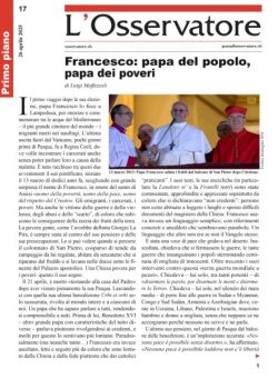 L’Osservatore – 26 Aprile 2025
